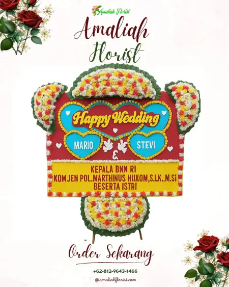 Papan Bunga Pernikahan Bojongraharja